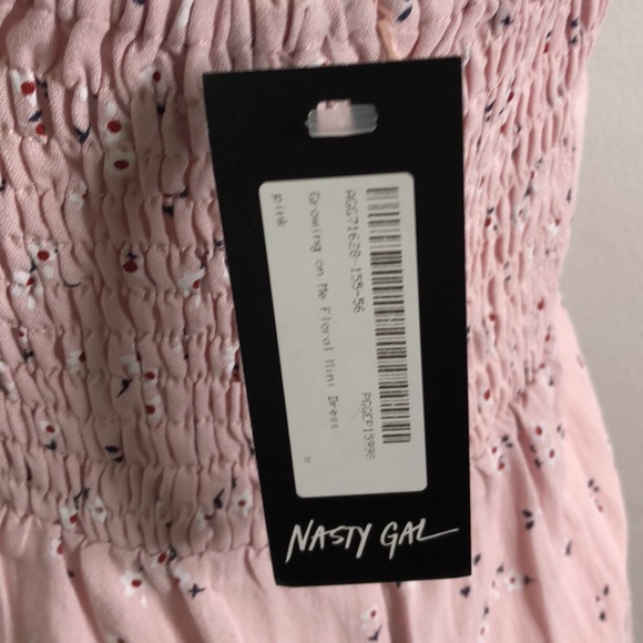 Nasty Gal Pink Floral Mini Dress NEW WITH TAGS - Picture 11 of 13